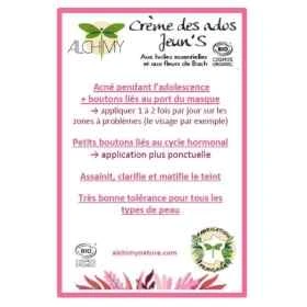 Crème Ados Jeun's Alchimy Aux Fleurs de Bach et Huiles Essentielles Alchimy 10 - mesfleursdebach.com 