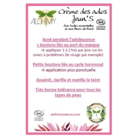 Crème Ados Jeun's Alchimy Aux Fleurs de Bach et Huiles Essentielles Alchimy 10 - mesfleursdebach.com 