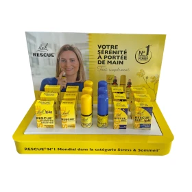 Présentoir Rescue 1 - Gouttes jour/nuit+Kids jour/nuit+Sprays jour/nuit Bach Original Bach Original Nelsons 1 - mesfleursdebach.