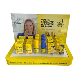 Présentoir Rescue 1 - Gouttes jour/nuit+Kids jour/nuit+Sprays jour/nuit Bach Original Bach Original Nelsons 1 - mesfleursdebach.