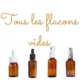 1 ou PACKS de flacons vides en verre teinté 30 ml Mes Fleurs de BACH 1 - mesfleursdebach.com 