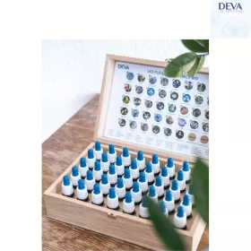 Deva 15 ml - Coffret plein en bois - 38 fleurs de Bach et 2 rescue Deva 1 - mesfleursdebach.com 