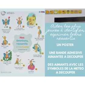 Poster "Nos émotions, ressentis avec Lune" de Sarah Lenègre 60*42cm Mes Fleurs de BACH 1 - mesfleursdebach.com 