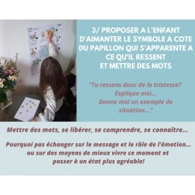Poster "Nos émotions, ressentis avec Lune" de Sarah Lenègre 60*42cm Mes Fleurs de BACH 4 - mesfleursdebach.com 