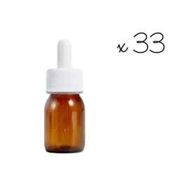 33 flacons compte-gouttes blancs vides teintés 30 ml Mes Fleurs de BACH 1 - mesfleursdebach.com 