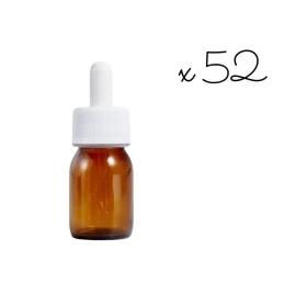 52 flacons compte-gouttes blancs vides teintés 30 ml Mes Fleurs de BACH 1 - mesfleursdebach.com 