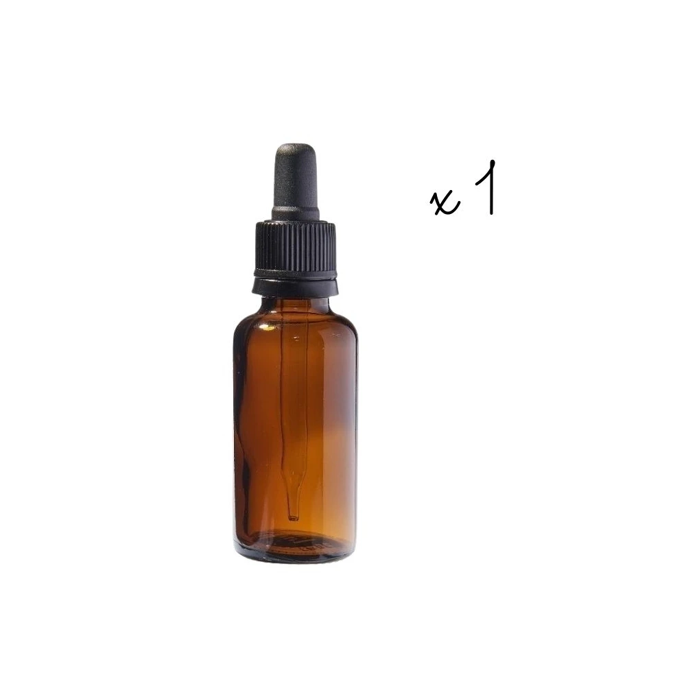 1 Flacon compte-gouttes noir vide teinté 30 ml [product.brand] 1 - mesfleursdebach.com 