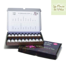 Pack Noël Coffret 38 Fleurs de Bach sans alcool 10ml + 2 urgences Rescue. Offert: 1 livre Les Fleurs de l'Atlas 2 - mesfleursdeb