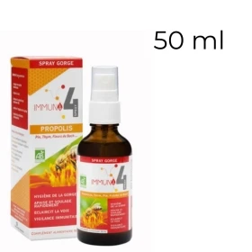 Spray gorge Bio Immuno4 50 ml aux fleurs de Bach Laboratoire Mint-e 1 - mesfleursdebach.com 