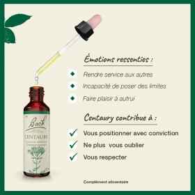 Centaury fleurs de bach original 20 ml (Centaurée) Bach Original Nelsons 3 - mesfleursdebach.com 