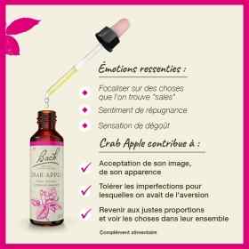 Crab Apple fleurs de bach original 20 ml (Pommier Sauvage) Bach Original Nelsons 3 - mesfleursdebach.com 