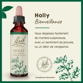 Holly fleurs de Bach Original 20 ml (Houx) Bach Original Nelsons 2 - mesfleursdebach.com 