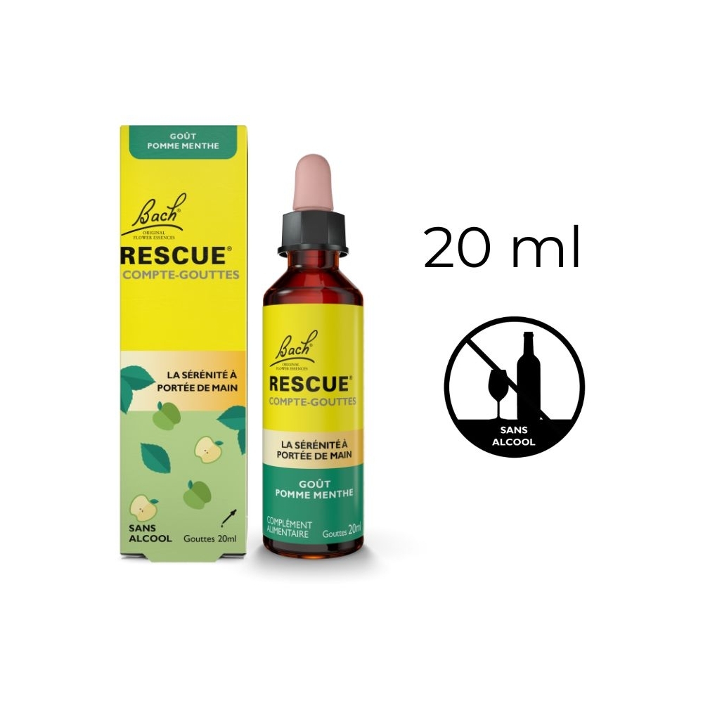 ANTI-GASPI - Bach Original Rescue Jour Pomme Menthe compte-gouttes 20ml sans alcool Bach Original Nelsons 1 - mesfleursdebach.co