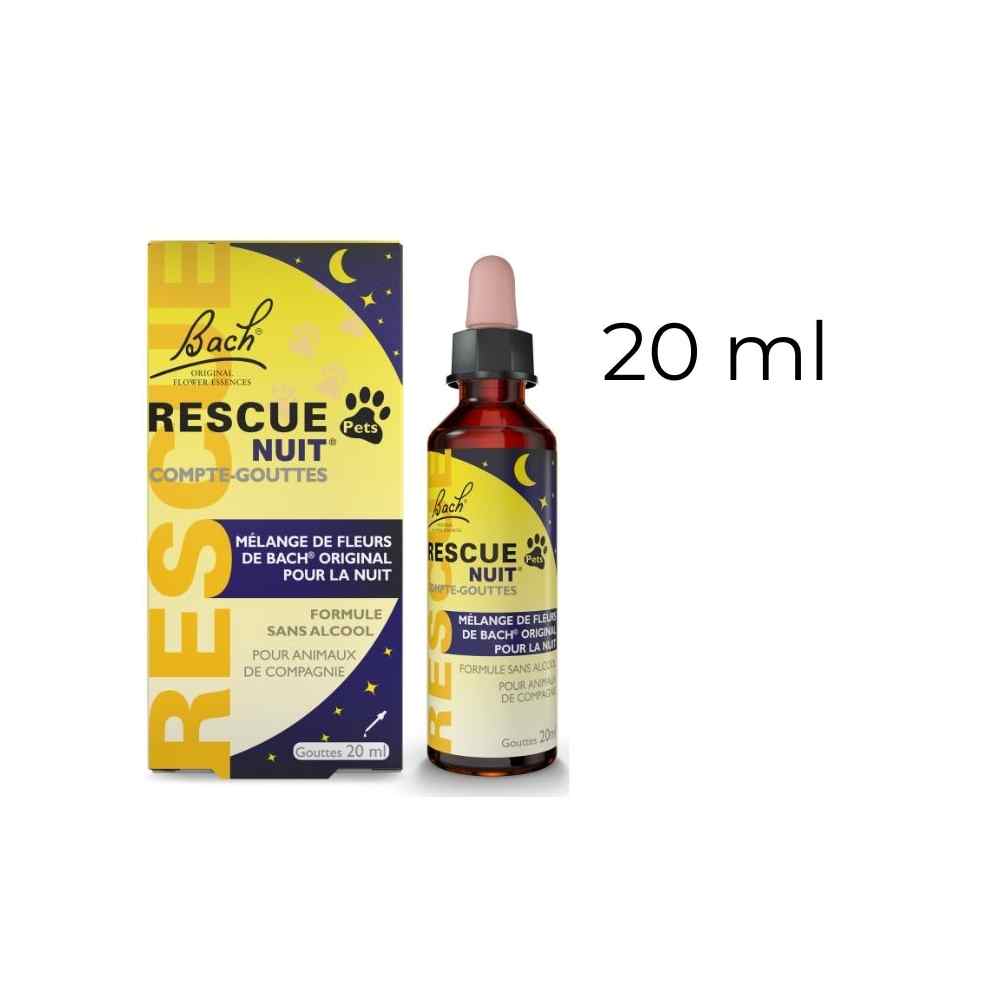 Rescue Pets Nuit 20 ml (animaux) compte-gouttes Bach Original Bach Original Nelsons 1 - mesfleursdebach.com 