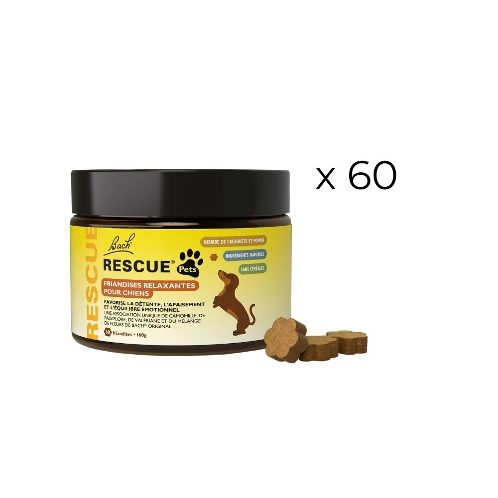 Bach - Rescue Pets (animaux) 60 Friandises aux fleurs de Bach et aux plantes relaxantes Bach Original Bach Original Nelsons 1 - 