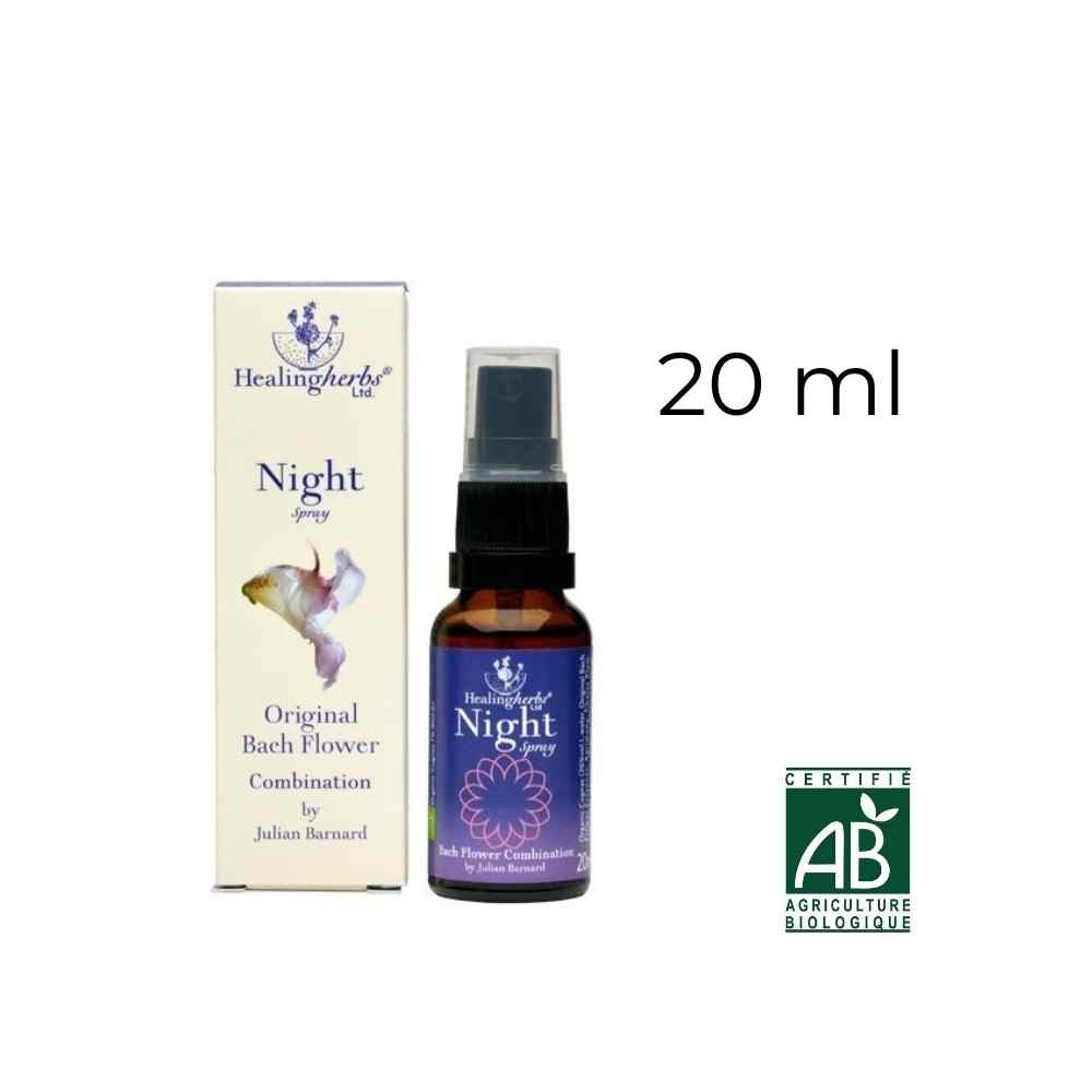 Healing Herbs - 5 Fleurs d'urgence Rescue spray nuit 20 ml - Julian Barnard Healing Herbs 1 - mesfleursdebach.com 