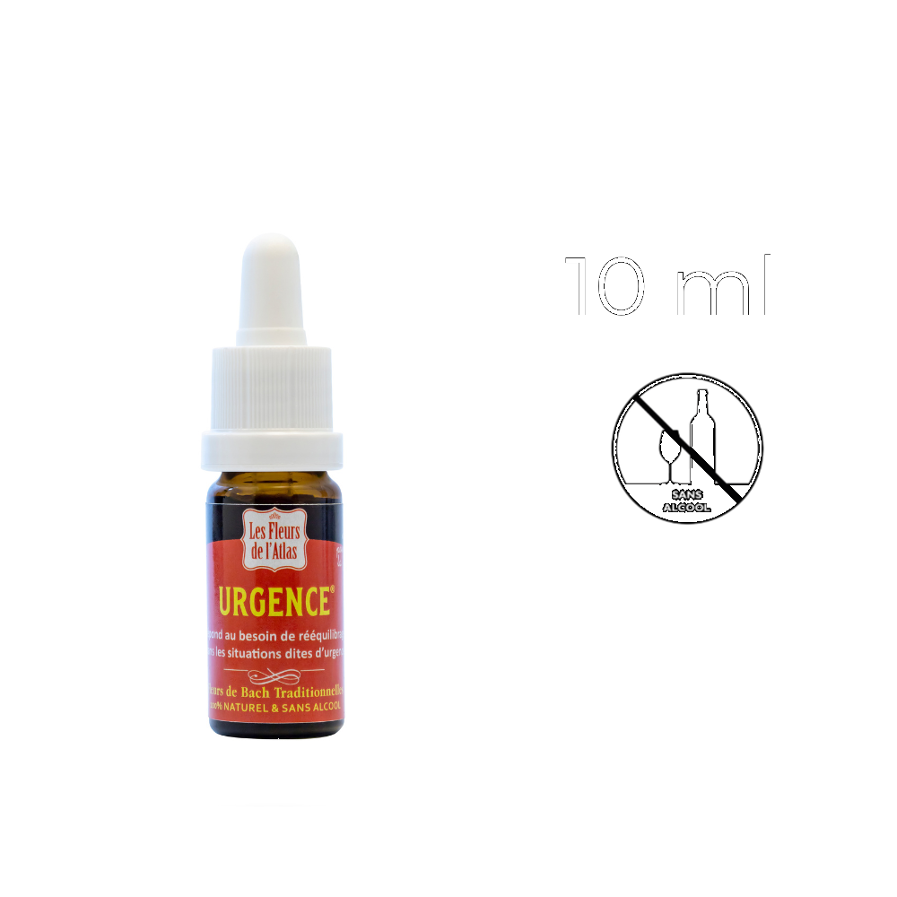 FDA Urgence Rescue 10ml - compte-gouttes sans alcool Les Fleurs de l'Atlas 1 - mesfleursdebach.com 