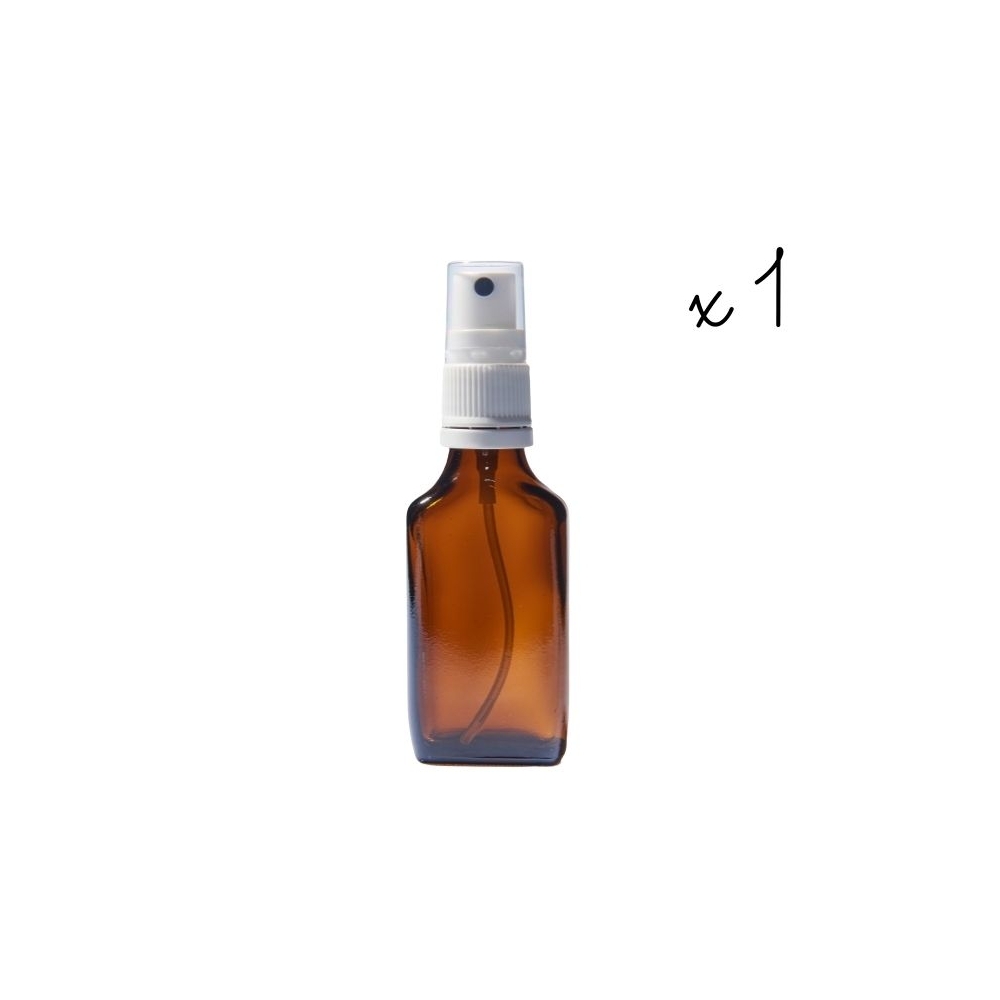 1 flacon vapospray plat vide teinté 30 ml - ANTI GASPI Mes Fleurs de BACH 1 - mesfleursdebach.com 