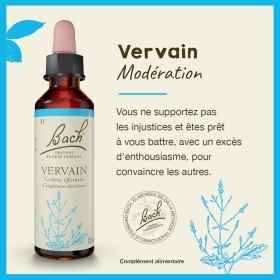 Vervain fleurs de bach original 20 ml (Verveine) Bach Original Nelsons 1 - mesfleursdebach.com 