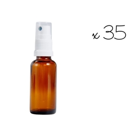 ANTI GASPI - 35 flacons vaposprays ronds vides teintés 30 ml Mes Fleurs de BACH 1 - mesfleursdebach.com 