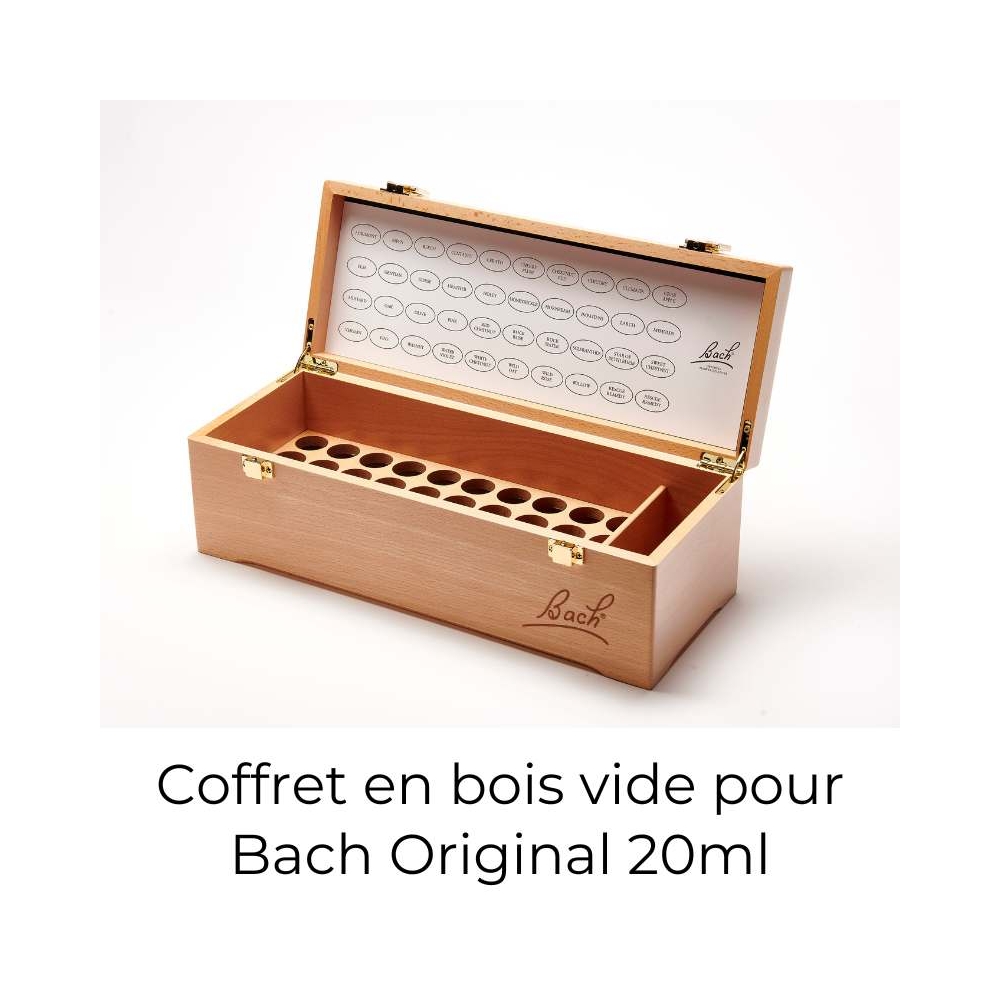 Bach original 20 ml - Coffret en bois clair de frêne Vide Bach Original Nelsons 1 - mesfleursdebach.com 