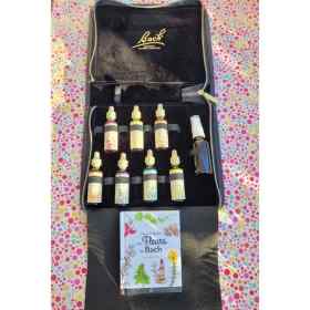 Trousse découverte 7 fleurs BACH ORIGINAL 20ML CUIR NOIR + 1 guide fleurs de Bach Bach Original Nelsons 1 - mesfleursdebach.com 