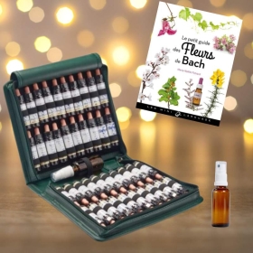 Trousse de Noël pleine 38 Fleurs de Bach Healing Herbs 10ml. Offerts: 1 Livre, 1 vapospray 30 ml Healing Herbs 1 - mesfleursdeba