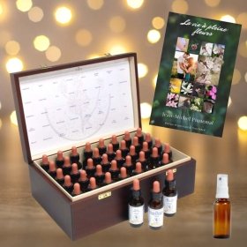 Coffret de Noël plein bois Acajou Healing Herbs 30 ml. Offerts: 1 livre, 1 flacon pour mélange vapospray 30ml Healing Herbs 1 - 