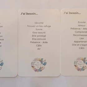 Cartes enfants "Mes ressentis et mes besoins avec Papillon Lune" - 11*7cm Mes Fleurs de BACH 9 - mesfleursdebach.com 