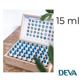 Deva 15 ml - Coffret plein en bois - 38 fleurs de Bach et 2 rescue Deva 1 - mesfleursdebach.com 