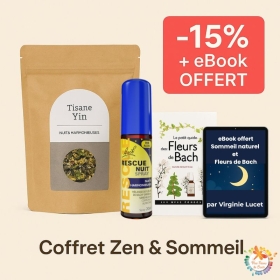 OFFRE SPECIAL FRENCH DAYS A PARTIR DU 30/04 Coffret Zen & Sommeil – Rescue Nuit + Tisane + Guide + eBook Mes Fleurs de BACH 1 - 