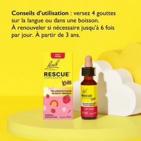 Bach - Rescue Kids sans alcool Jour Fraise 10 ml Bach Original Bach Original Nelsons 3 - mesfleursdebach.com 