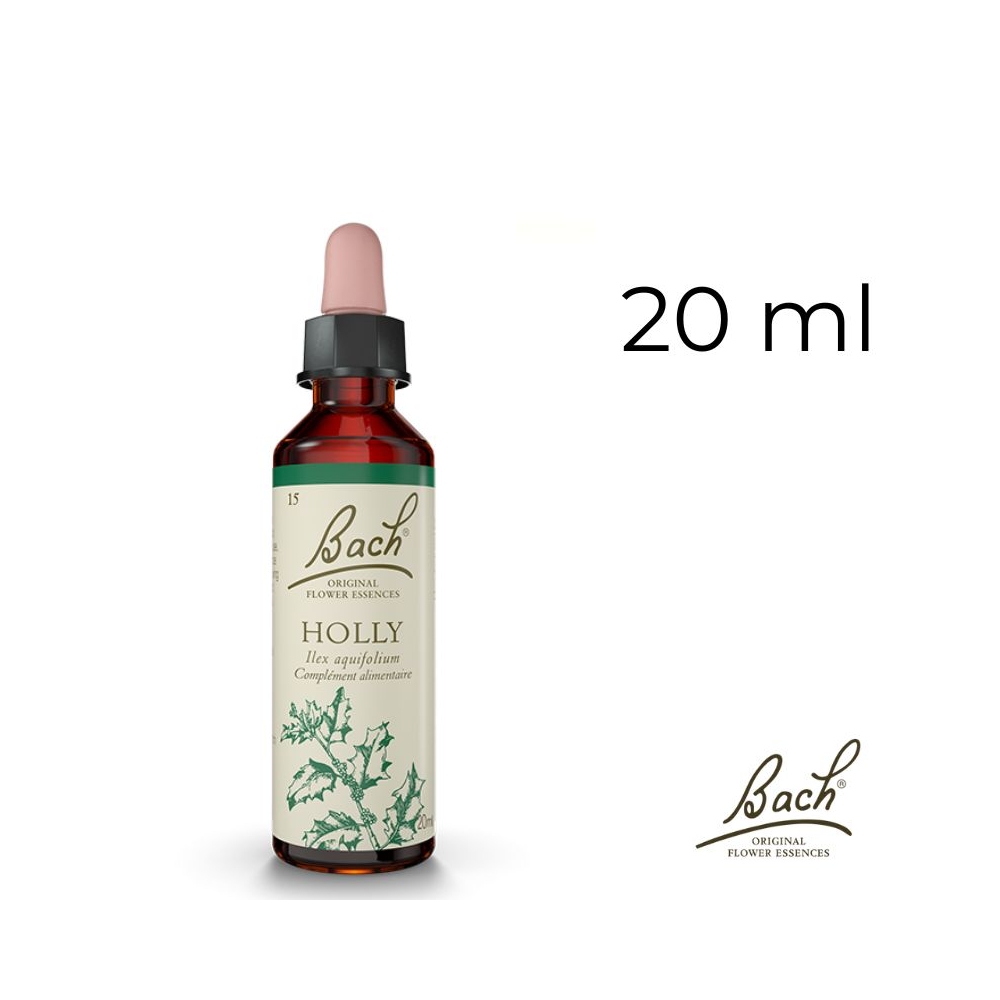 Holly Bach Original - Fleur de Bach Authentique 20 ml (Houx) Bach Original Nelsons 1 - mesfleursdebach.com 