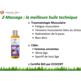 Huile de massage 500 ML Bien-être Z-Massage Laboratoire Mint-e 11 - mesfleursdebach.com 
