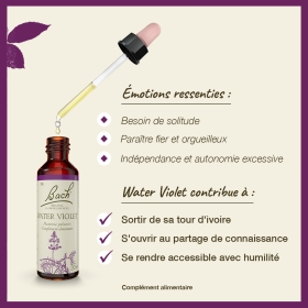 Water Violet Bach Original - Fleur de Bach Authentique 20 ml (Violette d'Eau) Bach Original Nelsons 3 - mesfleursdebach.com 