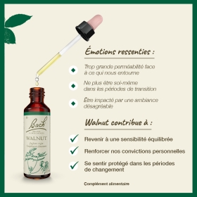 Walnut Bach Original - Fleur de Bach Authentique 20 ml (Noyer) Bach Original Nelsons 3 - mesfleursdebach.com 