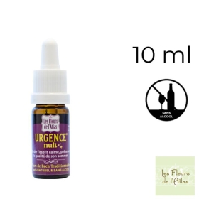Urgence Rescue sans alcool nuit compte-gouttes 10 ml - Les Fleurs de l'Atlas Fleurs de l'Atlas - Sans alcool 1 - mesfleursdebach