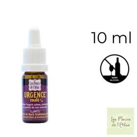 Urgence Rescue sans alcool nuit compte-gouttes 10 ml - Les Fleurs de l'Atlas Fleurs de l'Atlas - Sans alcool 1 - mesfleursdebach
