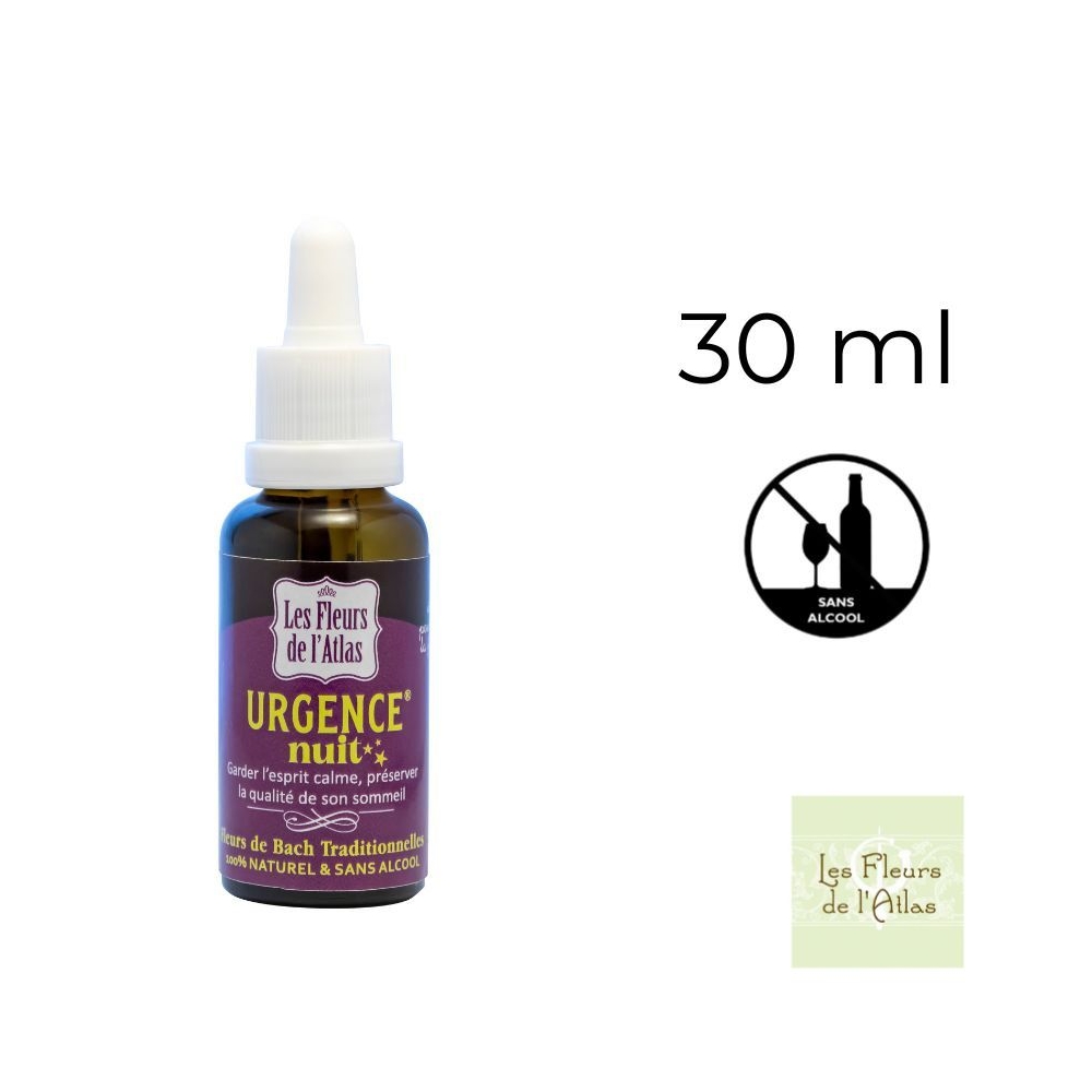 Urgence Rescue sans alcool nuit compte-gouttes 30 ml - Les Fleurs de l'Atlas Fleurs de l'Atlas - Sans alcool 1 - mesfleursdebach Urgence Rescue sans alcool nuit compte-gouttes 30 ml - Les Fleurs de l'Atlas Fleurs de l'Atlas - Sans alcool 1 - mesfleursdebach