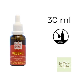 Urgence Rescue sans alcool jour compte-gouttes 30 ml - Les Fleurs de l'Atlas Fleurs de l'Atlas - Sans alcool 1 - mesfleursdebach