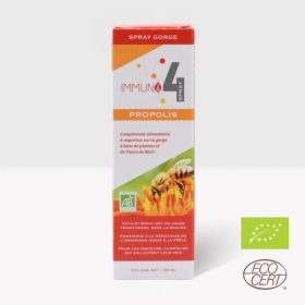 Spray gorge Bio Immuno4 50 ml aux fleurs de Bach Laboratoire Mint-e 1 - mesfleursdebach.com 