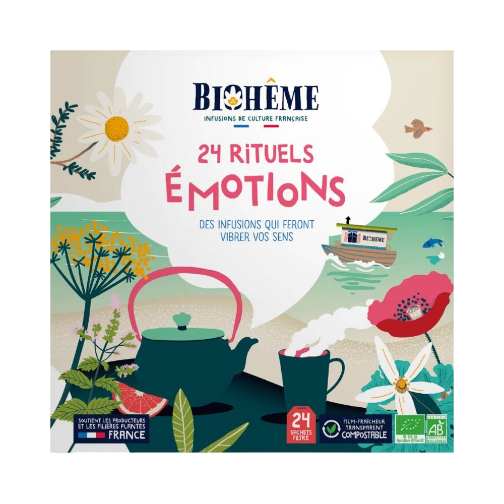 Calendrier infusions Émotions bio [product.brand] 1 - mesfleursdebach.com 