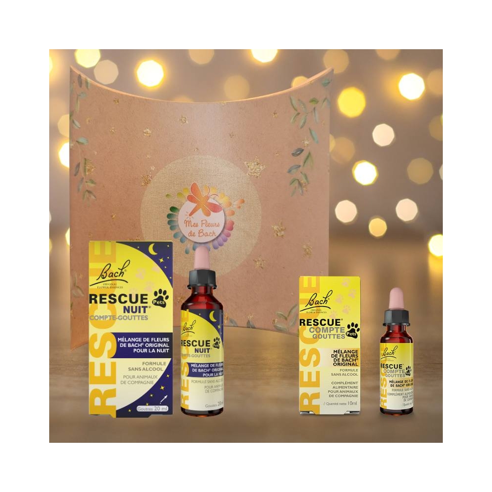 Coffret Cadeau Noël Animaux – Rescue Pets Jour & Nuit – Fleurs de Bach Sans Alcool [product.brand] 1 - mesfleursdebach.com 
