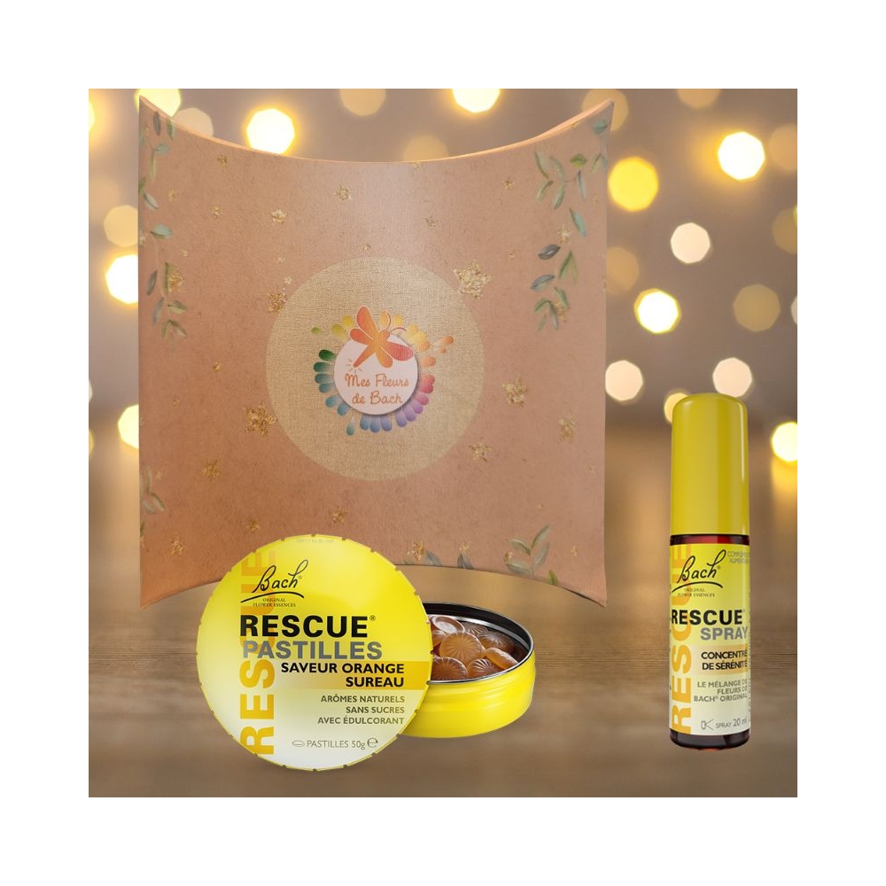 Coffret Cadeau Noël - Rescue Jour Spray + Pastilles Orange - Fleurs de Bach Bach Original [product.brand] 1 - mesfleursdebach.co