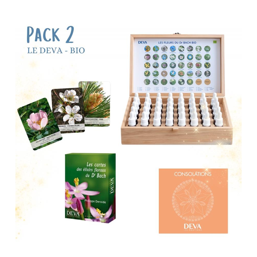 2 - Coffret de Noël plein en bois Deva 15 ml- 38 fleurs de Bach et 2 rescue Deva 1 - mesfleursdebach.com 