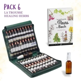 6 - Trousse de Noël pleine 38 Fleurs de Bach Healing Herbs 10ml. Offerts: 1 Livre, 1 vapospray 30 ml Healing Herbs 1 - mesfleurs