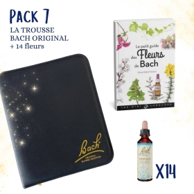 7 - Trousse découverte 14 fleurs BACH ORIGINAL 20ML CUIR NOIR + 1 guide fleurs de Bach + 1 vapospray Bach Original Nelsons 1 - m