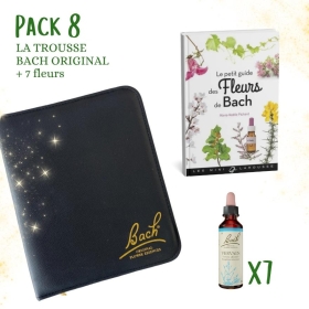 8 - Trousse découverte 7 fleurs BACH ORIGINAL 20ML CUIR NOIR + 1 guide fleurs de Bach + 1 vapospray Bach Original Nelsons 1 - me