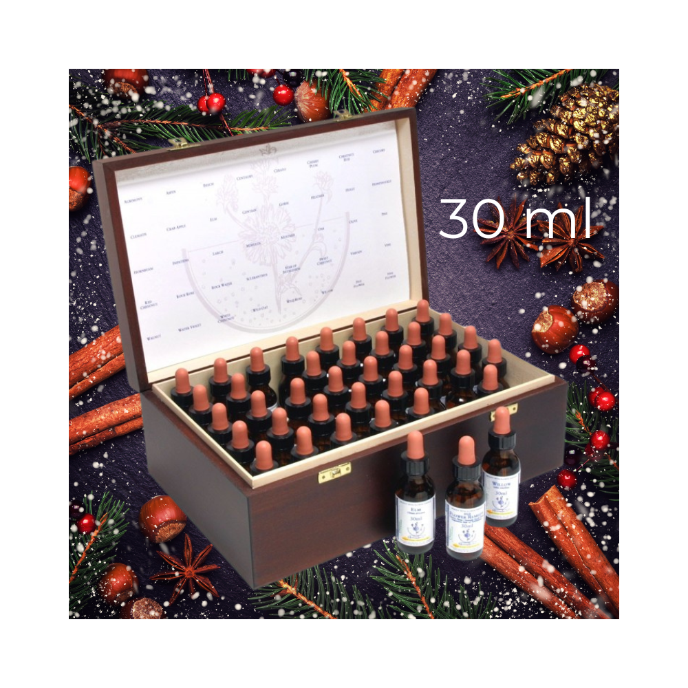 Healing Herbs 30 ml - Coffret plein Acajou 38 fleurs de Bach + 2 élixirs d'urgence Healing Herbs 1 - mesfleursdebach.com 