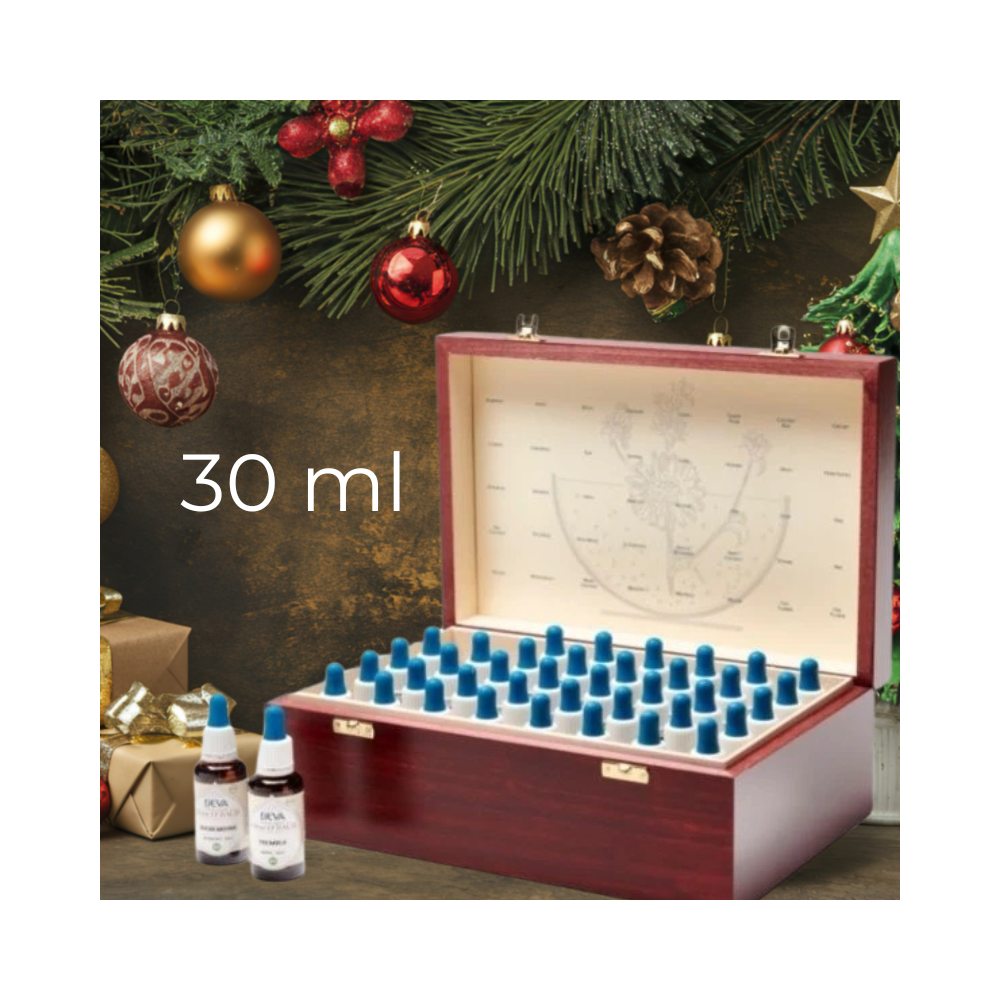 Deva 30 ml - Coffret plein - 38 fleurs de Bach et 2 urgences Deva 1 - mesfleursdebach.com 